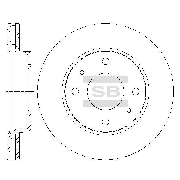 Sangsin SD1044 Тормозной диск передний вентилируемый SD1044: Отличная цена - Купить в Польше на 2407.PL!