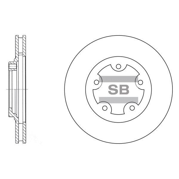Sangsin SD1029 Тормозной диск передний вентилируемый SD1029: Отличная цена - Купить в Польше на 2407.PL!
