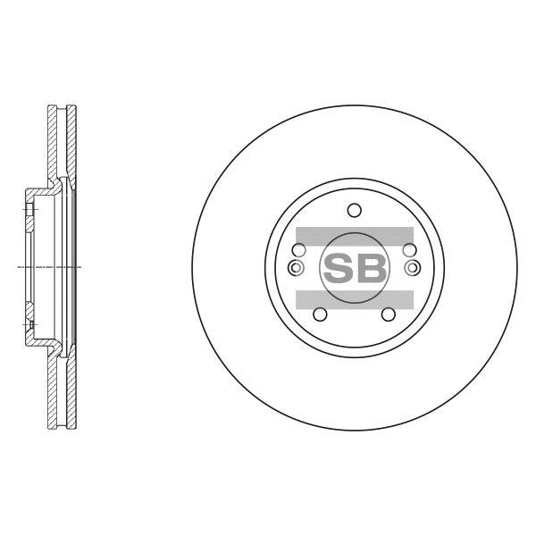 Sangsin SD1053 Тормозной диск передний вентилируемый SD1053: Отличная цена - Купить в Польше на 2407.PL!