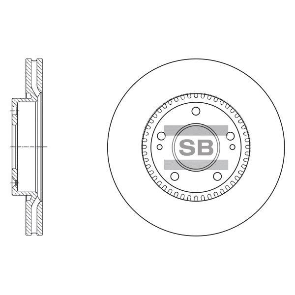 Sangsin SD1056 Front brake disc ventilated SD1056: Buy near me in Poland at 2407.PL - Good price!
