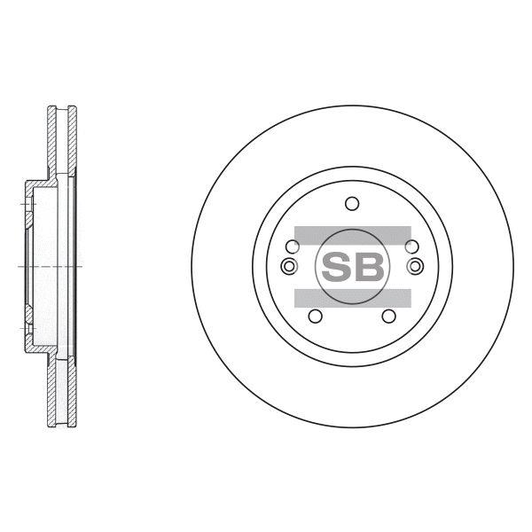Sangsin SD1060 Тормозной диск передний вентилируемый SD1060: Отличная цена - Купить в Польше на 2407.PL!