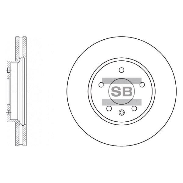 Sangsin SD3019 Front brake disc ventilated SD3019: Buy near me in Poland at 2407.PL - Good price!