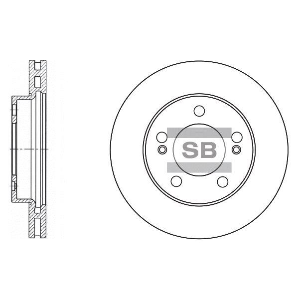 Sangsin SD3024 Тормозной диск передний вентилируемый SD3024: Отличная цена - Купить в Польше на 2407.PL!