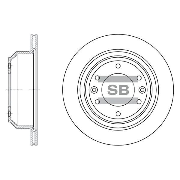 Sangsin SD1032 Rear ventilated brake disc SD1032: Buy near me in Poland at 2407.PL - Good price!