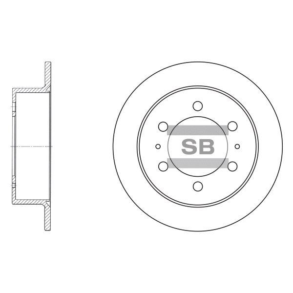 Sangsin SD3026 Тормозной диск задний невентилируемый SD3026: Отличная цена - Купить в Польше на 2407.PL!