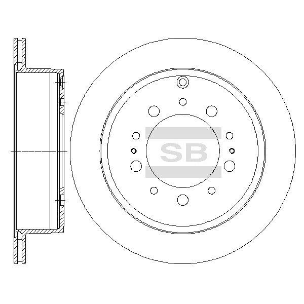 Sangsin SD4032 Rear ventilated brake disc SD4032: Buy near me in Poland at 2407.PL - Good price!