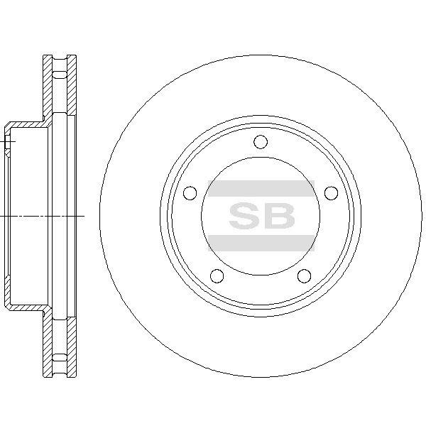 Sangsin SD4037 Front brake disc ventilated SD4037: Buy near me in Poland at 2407.PL - Good price!
