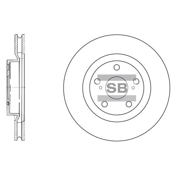 Sangsin SD4021 Тормозной диск передний вентилируемый SD4021: Купить в Польше - Отличная цена на 2407.PL!