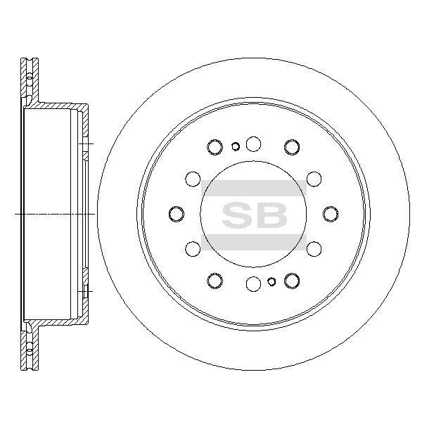 Sangsin SD4039 Тормозной диск задний вентилируемый SD4039: Отличная цена - Купить в Польше на 2407.PL!
