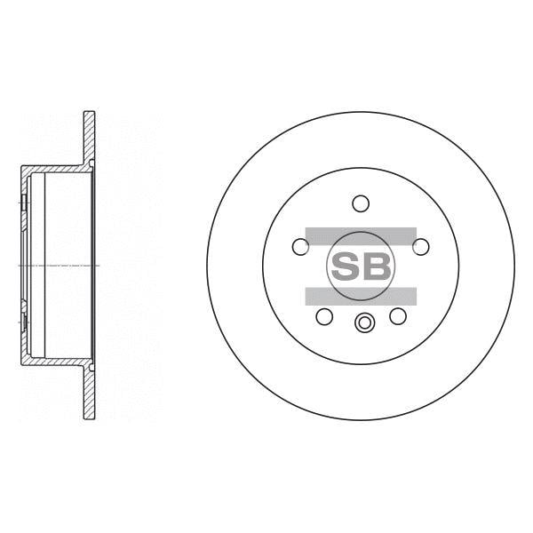Sangsin SD4016 Тормозной диск задний невентилируемый SD4016: Отличная цена - Купить в Польше на 2407.PL!