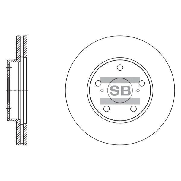 Sangsin SD4078 Тормозной диск передний вентилируемый SD4078: Купить в Польше - Отличная цена на 2407.PL!