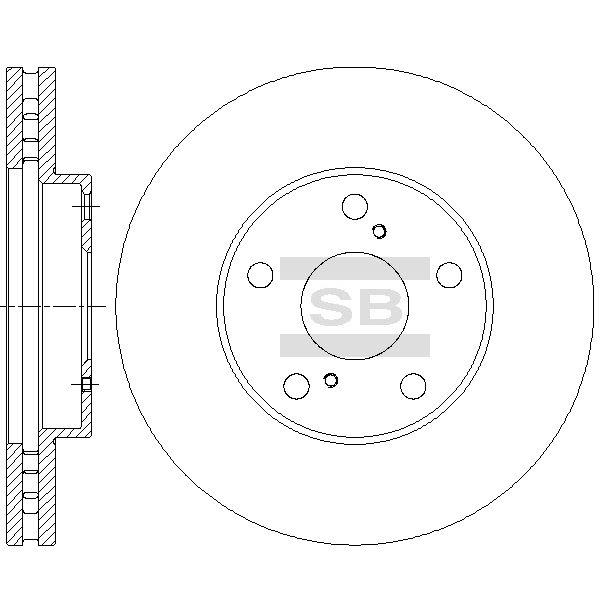 Sangsin SD4042 Front brake disc ventilated SD4042: Buy near me in Poland at 2407.PL - Good price!
