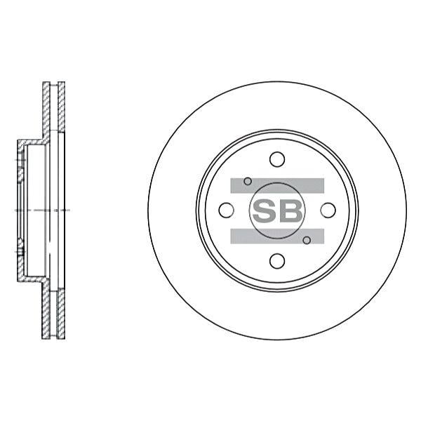 Sangsin SD4003 Тормозной диск передний вентилируемый SD4003: Отличная цена - Купить в Польше на 2407.PL!
