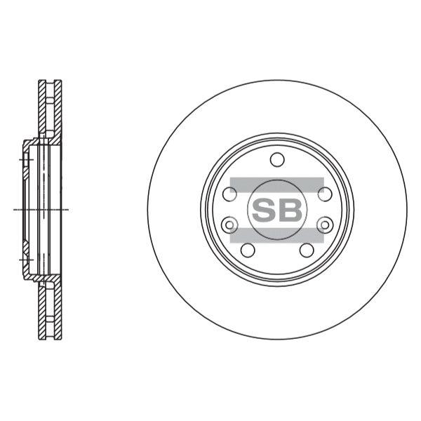 Sangsin SD3057 Тормозной диск передний вентилируемый SD3057: Отличная цена - Купить в Польше на 2407.PL!