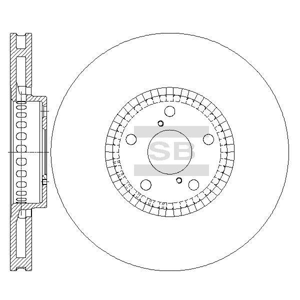 Sangsin SD4041 Тормозной диск передний вентилируемый SD4041: Отличная цена - Купить в Польше на 2407.PL!