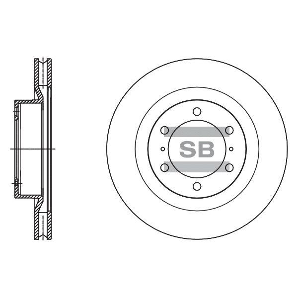 Sangsin SD4090 Тормозной диск передний вентилируемый SD4090: Отличная цена - Купить в Польше на 2407.PL!