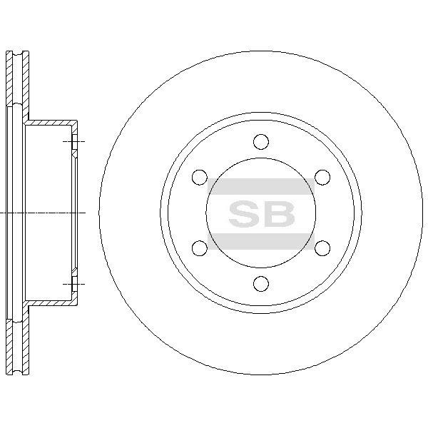 Sangsin SD4038 Тормозной диск передний вентилируемый SD4038: Отличная цена - Купить в Польше на 2407.PL!