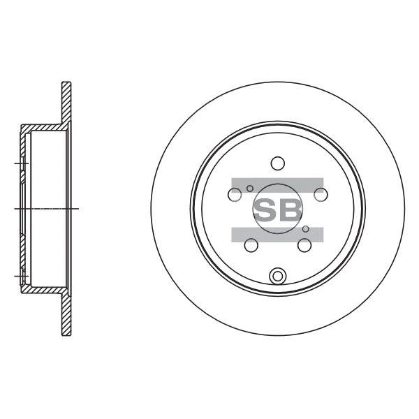 Sangsin SD4083 Тормозной диск задний невентилируемый SD4083: Отличная цена - Купить в Польше на 2407.PL!