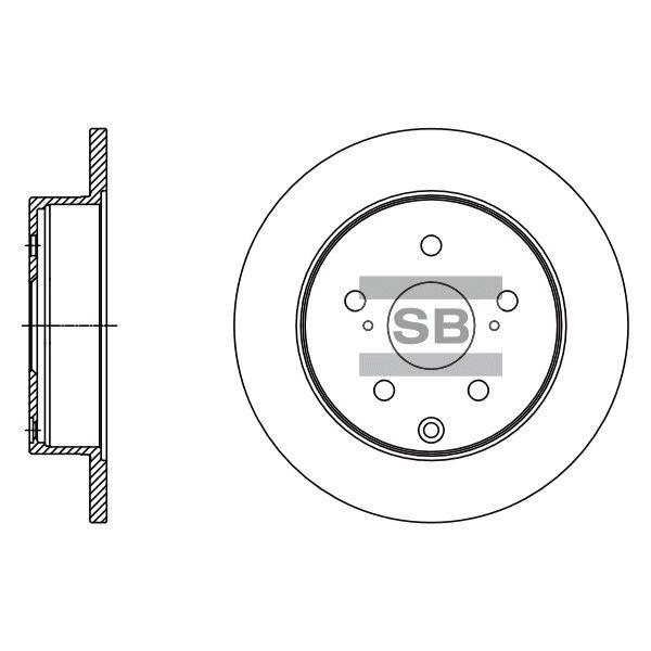 Sangsin SD4094 Тормозной диск задний невентилируемый SD4094: Отличная цена - Купить в Польше на 2407.PL!