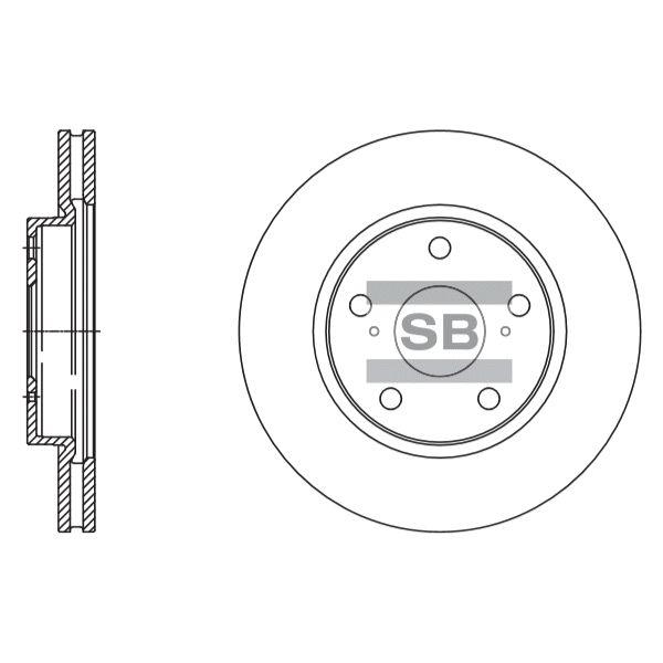 Sangsin SD4093 Тормозной диск передний вентилируемый SD4093: Отличная цена - Купить в Польше на 2407.PL!