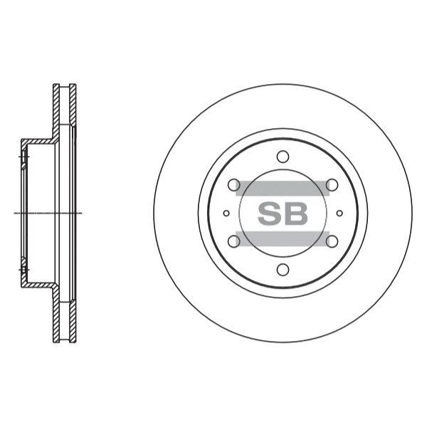 Sangsin SD4098 Тормозной диск передний вентилируемый SD4098: Отличная цена - Купить в Польше на 2407.PL!