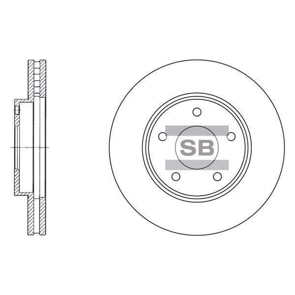Sangsin SD4202 Тормозной диск передний вентилируемый SD4202: Отличная цена - Купить в Польше на 2407.PL!