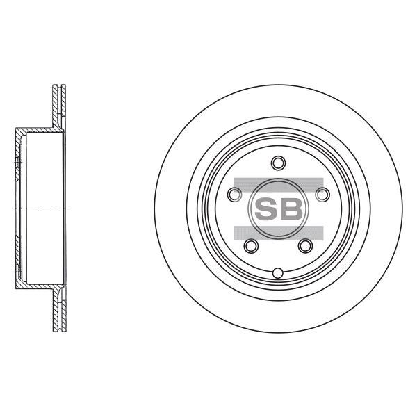 Sangsin SD4209 Тормозной диск задний вентилируемый SD4209: Отличная цена - Купить в Польше на 2407.PL!