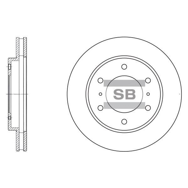 Sangsin SD4306 Тормозной диск передний вентилируемый SD4306: Отличная цена - Купить в Польше на 2407.PL!