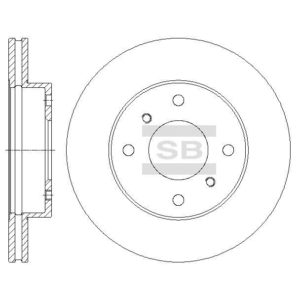 Sangsin SD4225 Front brake disc ventilated SD4225: Buy near me in Poland at 2407.PL - Good price!