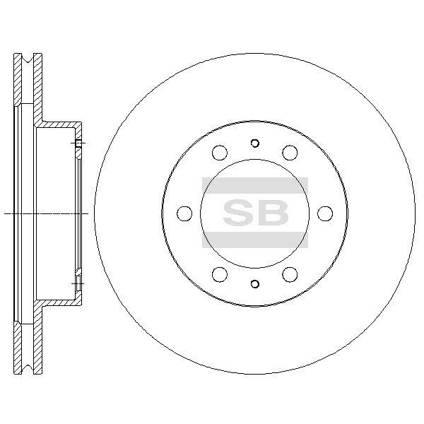 Sangsin SD4030 Front brake disc ventilated SD4030: Buy near me in Poland at 2407.PL - Good price!