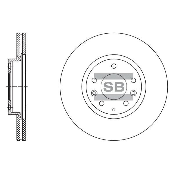 Sangsin SD4417 Тормозной диск передний вентилируемый SD4417: Купить в Польше - Отличная цена на 2407.PL!