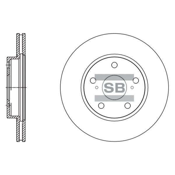Sangsin SD4604 Тормозной диск передний вентилируемый SD4604: Отличная цена - Купить в Польше на 2407.PL!