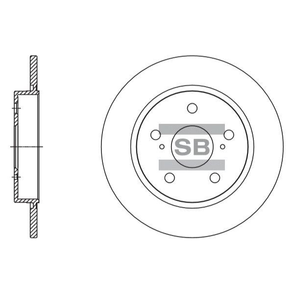 Sangsin SD4615 Диск гальмівний задній невентильований SD4615: Приваблива ціна - Купити у Польщі на 2407.PL!