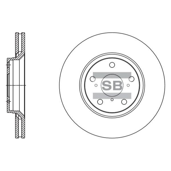 Sangsin SD4605 Тормозной диск передний вентилируемый SD4605: Отличная цена - Купить в Польше на 2407.PL!