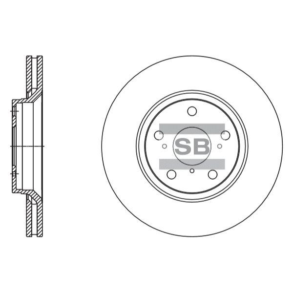 Sangsin SD4605 Front brake disc ventilated SD4605: Buy near me in Poland at 2407.PL - Good price!