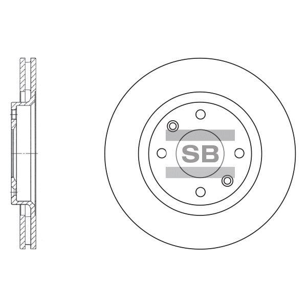 Sangsin SD5001 Диск гальмівний передній вентильований SD5001: Приваблива ціна - Купити у Польщі на 2407.PL!