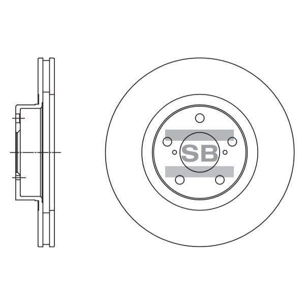 Sangsin SD4702 Тормозной диск передний вентилируемый SD4702: Отличная цена - Купить в Польше на 2407.PL!