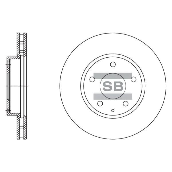 Sangsin SD4421 Тормозной диск передний вентилируемый SD4421: Отличная цена - Купить в Польше на 2407.PL!