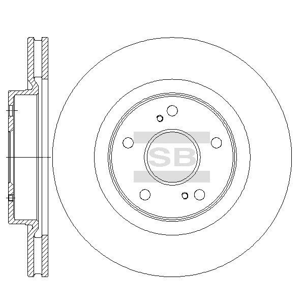 Sangsin SD4801 Тормозной диск передний вентилируемый SD4801: Отличная цена - Купить в Польше на 2407.PL!