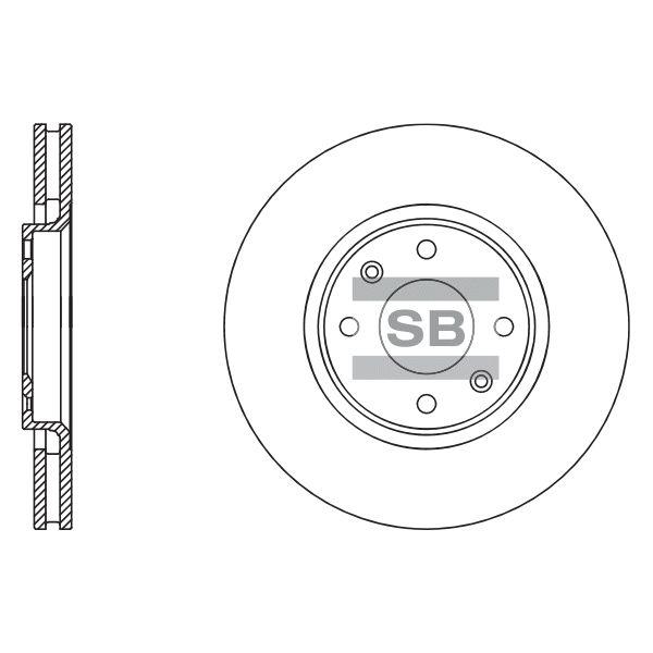 Sangsin SD5003 Диск гальмівний передній вентильований SD5003: Купити у Польщі - Добра ціна на 2407.PL!