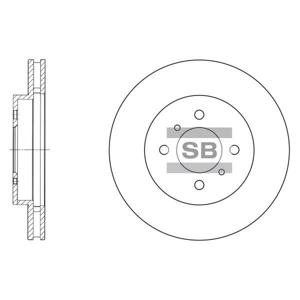 Sangsin SD4309 Тормозной диск передний вентилируемый SD4309: Отличная цена - Купить в Польше на 2407.PL!