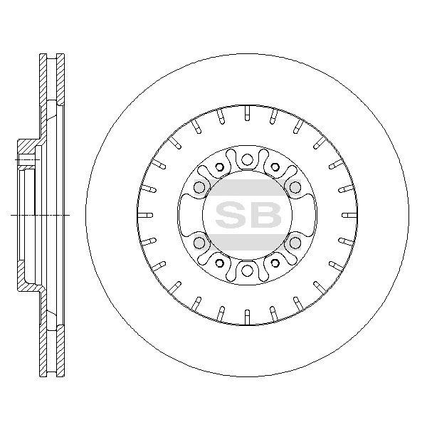 Sangsin SD4322 Тормозной диск передний вентилируемый SD4322: Отличная цена - Купить в Польше на 2407.PL!