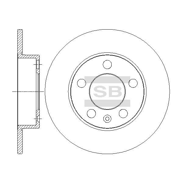 Sangsin SD5402 Тормозной диск задний невентилируемый SD5402: Отличная цена - Купить в Польше на 2407.PL!