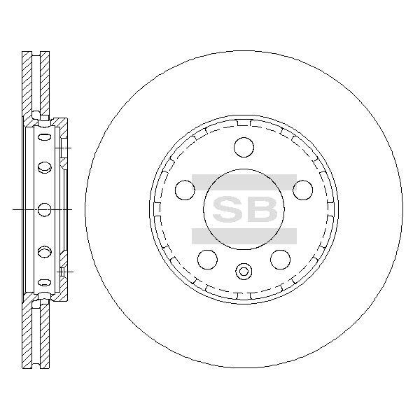 Sangsin SD5401 Front brake disc ventilated SD5401: Buy near me in Poland at 2407.PL - Good price!
