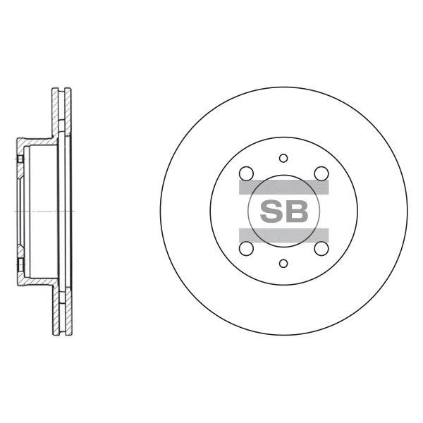 Sangsin SD1010 Тормозной диск передний вентилируемый SD1010: Отличная цена - Купить в Польше на 2407.PL!