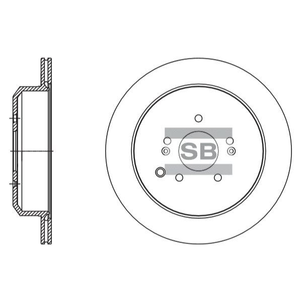 Sangsin SD1133 Тормозной диск задний вентилируемый SD1133: Отличная цена - Купить в Польше на 2407.PL!