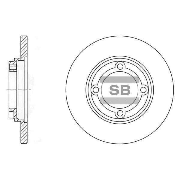 Sangsin SD2011 Тормозной диск передний невентилируемый SD2011: Отличная цена - Купить в Польше на 2407.PL!