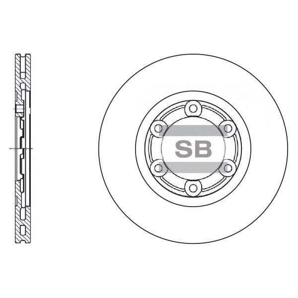 Sangsin SD2021 Тормозной диск передний вентилируемый SD2021: Отличная цена - Купить в Польше на 2407.PL!