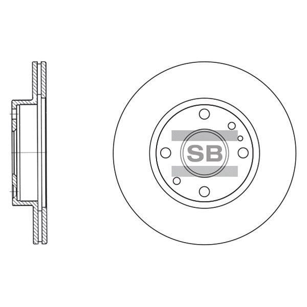 Sangsin SD2023 Тормозной диск передний вентилируемый SD2023: Отличная цена - Купить в Польше на 2407.PL!