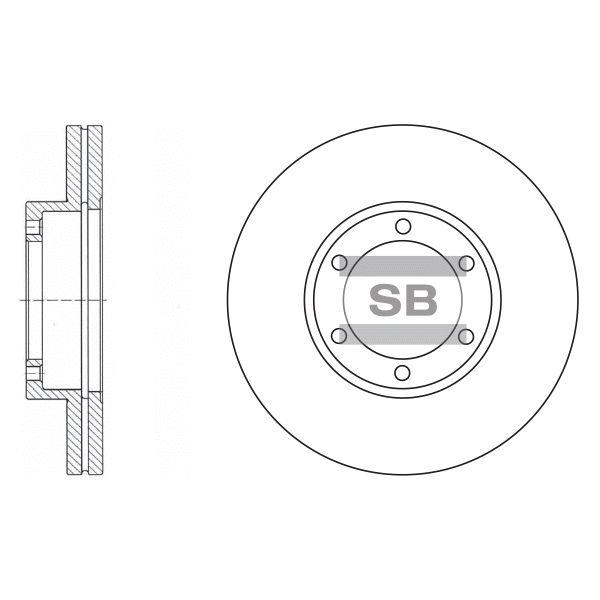 Sangsin SD2027 Тормозной диск передний вентилируемый SD2027: Отличная цена - Купить в Польше на 2407.PL!
